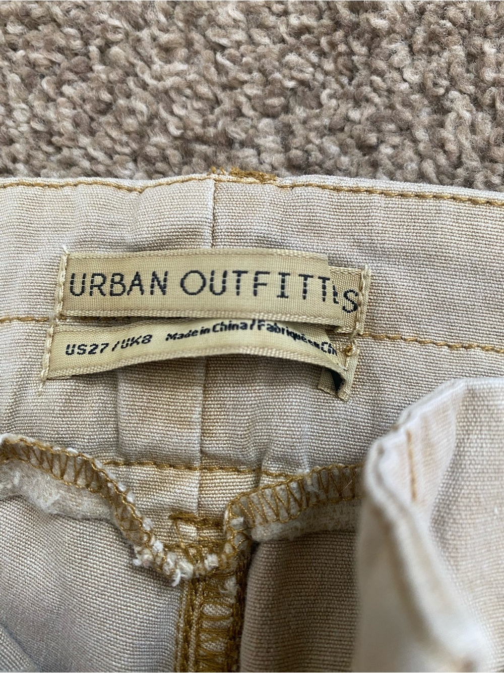 Urban Outfitters Light Beige Cargo Jogger Pants - Picture 3 of 3